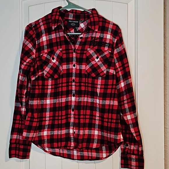 Harley‎ Davidson Buffalo Plaid Button Down - Picture 1 of 5